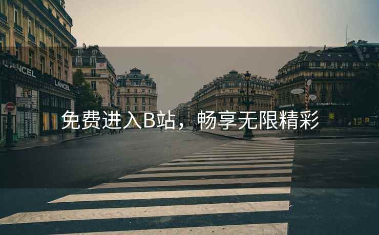 免费进入B站，畅享无限精彩