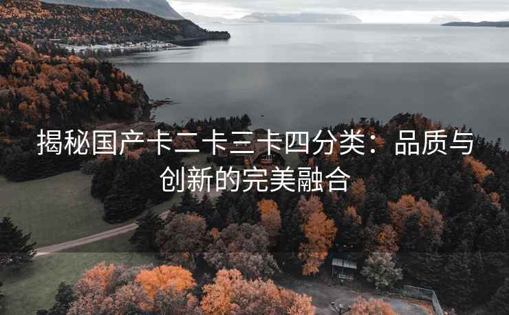 揭秘国产卡二卡三卡四分类：品质与创新的完美融合